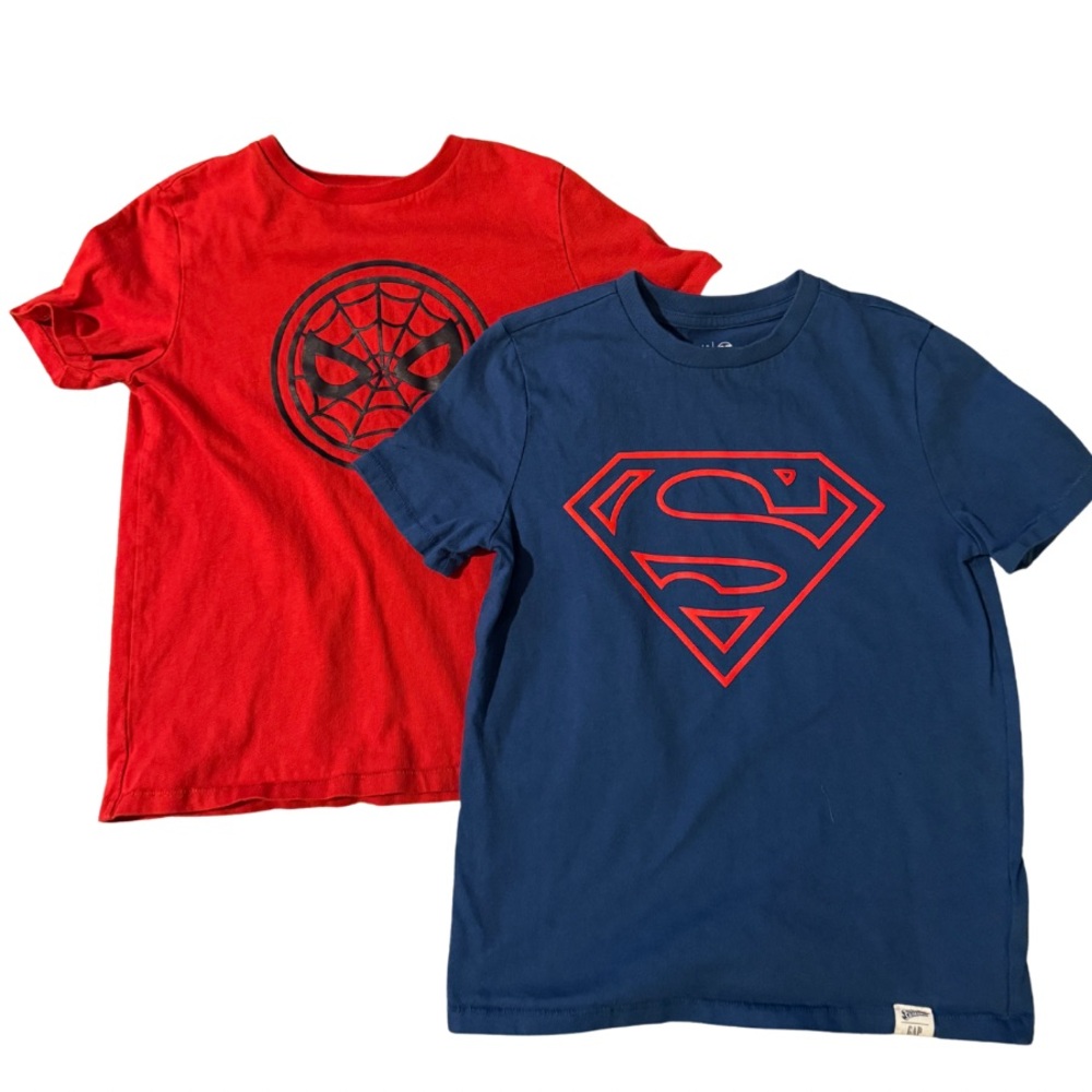 GAP Kids Red and Blue Superhero Tees